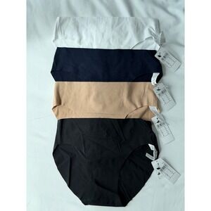 Intimissimi Seamless Brief Panty Set of 4 Size S NWT Black Nude White Navy